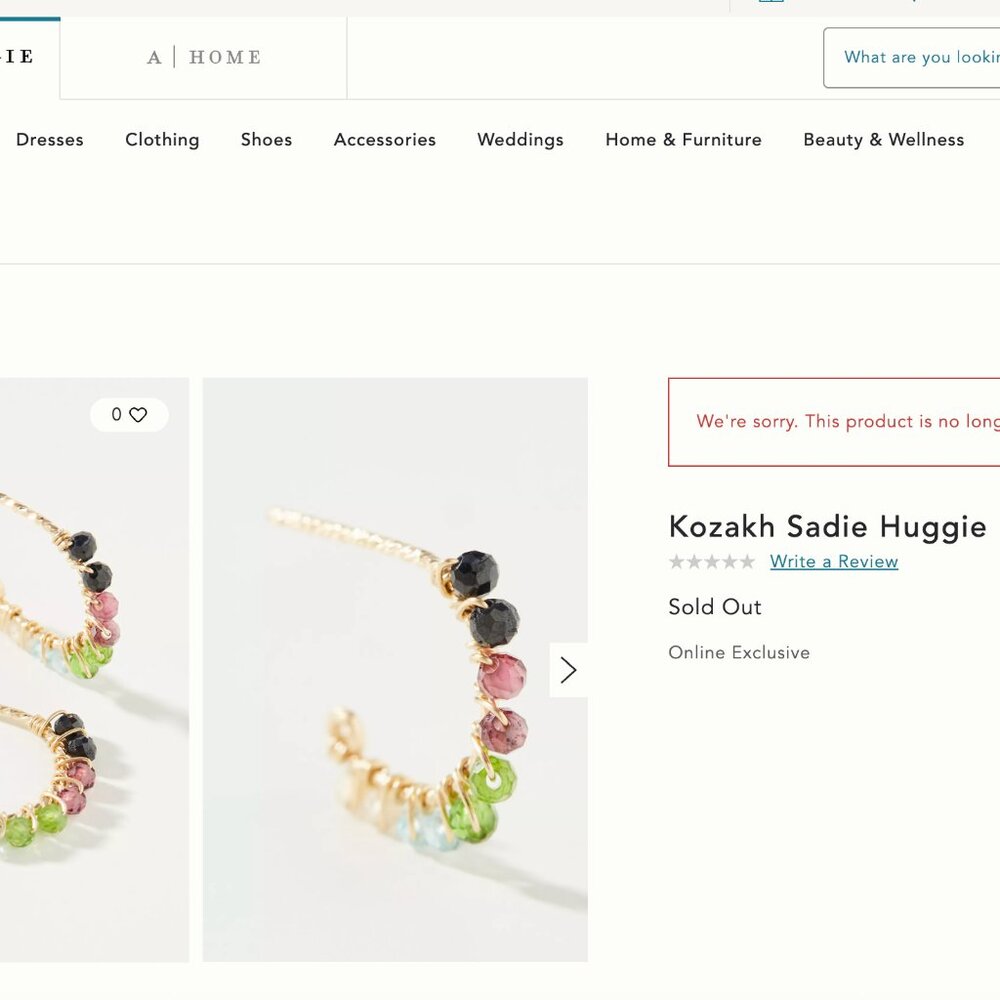 -Kozakh Sadie Huggie Hoop Earrings, 14k Gold Fill Bead Hoops
